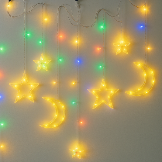 21ft Decorative String Lights, 12 Warm White LED Fairy Lights for Indoor and Outdoor Use