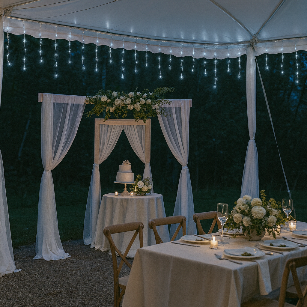 White Icicle Lights 76ft, Plug-in Decorative String Lights for Christmas and Parties