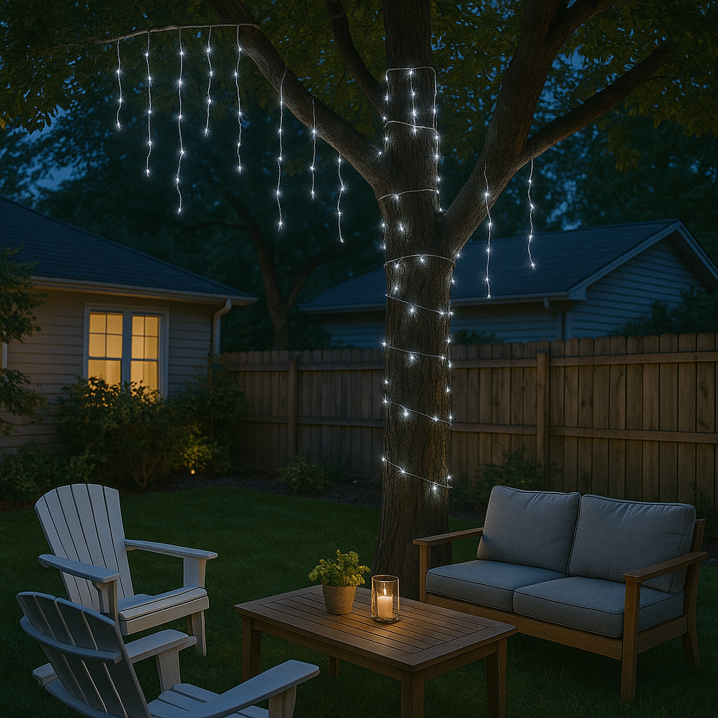 White Icicle Lights 76ft, Plug-in Decorative String Lights for Christmas and Parties
