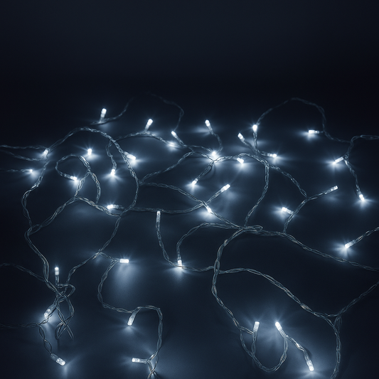 White Icicle Lights 76ft, Plug-in Decorative String Lights for Christmas and Parties