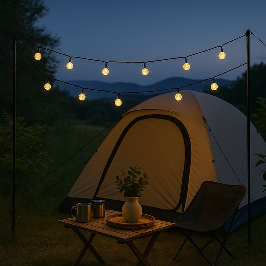 Crystal Ball LED String Lights 36ft, 60 Balls, Warm White Waterproof Decorative Lighting