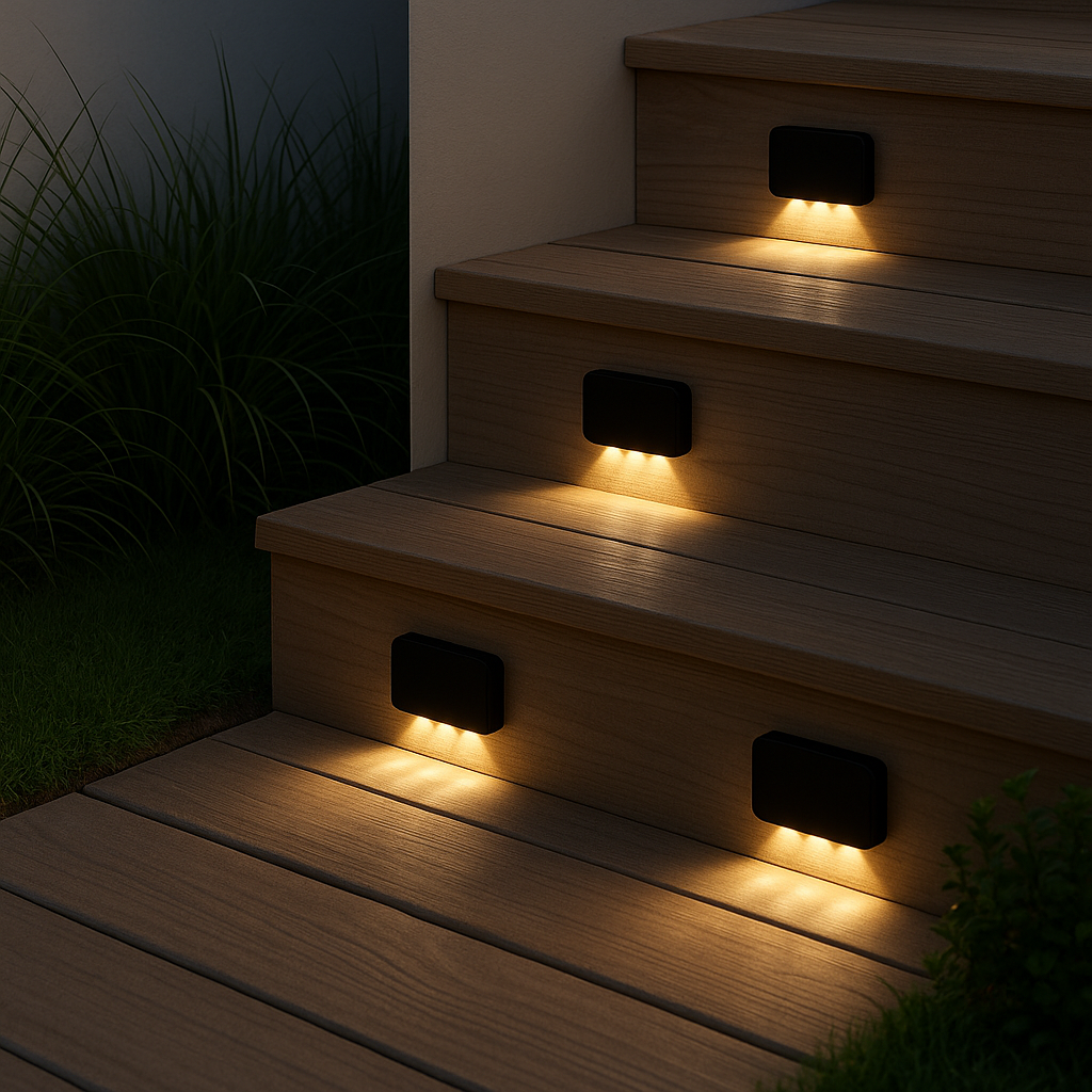 2 Pack Solar Wall Lights, 6 Convex Lens Warm White Lights for Yard, Patio, Garden